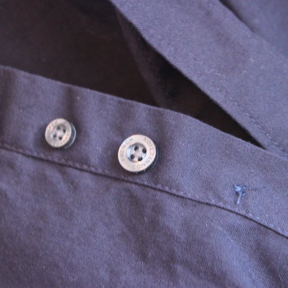 FCUK (French Connection United Kingdom) Men 100% cotton Black Button Down Shirt - Picture 7 of 9